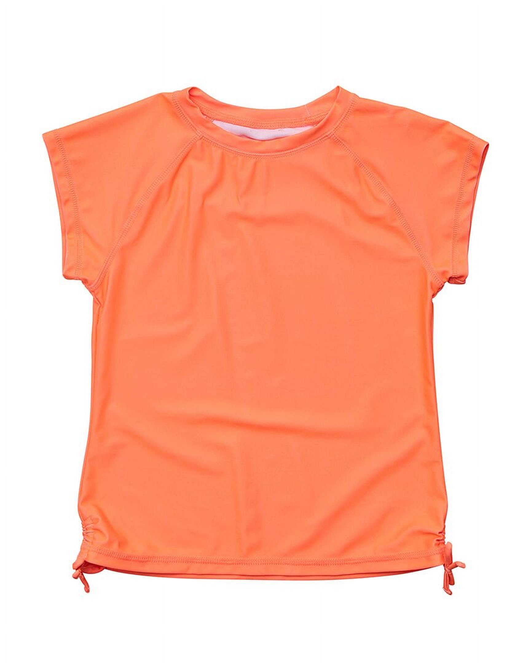 Snapper Rock girls Tangerine Rash Top, 2, Orange